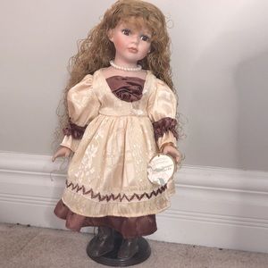 Timeless treasures Porcelain vintage doll. With tag. 18-20".